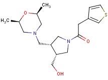 [(3R*,4R*)-4-{[(2R*,6S*)-2,6-dimethylmorpholin-4-yl]methyl}-1-(3-thienylacetyl)pyrrolidin-3-yl]methanol