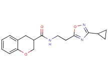 N-[2-(3-cyclopropyl-1,2,4-oxadiazol-5-yl)ethyl]chromane-3-carboxamide