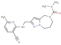 2-{[(3-cyano-6-methylpyridin-2-yl)amino]methyl}-N,N-dimethyl-7,8-dihydro-4H-pyrazolo[1,5-a][1,4]diazepine-5(6H)-carboxamide