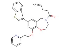 7-(1-benzothien-3-yl)-4-(4-pentenoyl)-9-[2-(2-pyridinyl)ethoxy]-2,3,4,5-tetrahydro-1,4-benzoxazepine