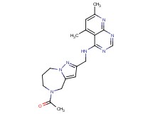 N-[(5-acetyl-5,6,7,8-tetrahydro-4H-pyrazolo[1,5-a][1,4]diazepin-2-yl)methyl]-5,7-dimethylpyrido[2,3-d]pyrimidin-4-amine