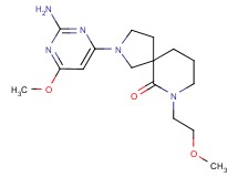 2-(2-amino-6-methoxy-4-pyrimidinyl)-7-(2-methoxyethyl)-2,7-diazaspiro[4.5]decan-6-one