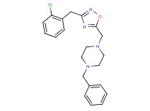 1-benzyl-4-{[3-(2-chlorobenzyl)-1,2,4-oxadiazol-5-yl]methyl}piperazine