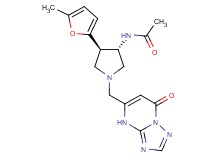 N-{(3S*,4R*)-4-(5-methyl-2-furyl)-1-[(7-oxo-4,7-dihydro[1,2,4]triazolo[1,5-a]pyrimidin-5-yl)methyl]-3-pyrrolidinyl}acetamide