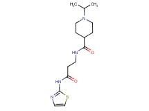 1-isopropyl-N-[3-oxo-3-(1,3-thiazol-2-ylamino)propyl]piperidine-4-carboxamide