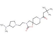 3-{2-[3-(dimethylamino)pyrrolidin-1-yl]ethyl}-8-(3,3-dimethylbutanoyl)-1-oxa-3,8-diazaspiro[4.5]decan-2-one