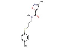 N,3-dimethyl-N-{3-[(4-methylphenyl)thio]propyl}isoxazole-5-carboxamide