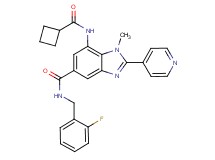 7-[(cyclobutylcarbonyl)amino]-N-(2-fluorobenzyl)-1-methyl-2-(4-pyridinyl)-1H-benzimidazole-5-carboxamide