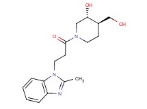 (3R*,4R*)-4-(hydroxymethyl)-1-[3-(2-methyl-1H-benzimidazol-1-yl)propanoyl]-3-piperidinol