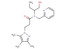 N-[1-(hydroxymethyl)propyl]-N-(pyridin-2-ylmethyl)-3-(3,4,5-trimethyl-1H-pyrazol-1-yl)propanamide