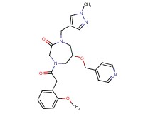 4-[(2-methoxyphenyl)acetyl]-1-[(1-methyl-1H-pyrazol-4-yl)methyl]-6-(4-pyridinylmethoxy)-1,4-diazepan-2-one