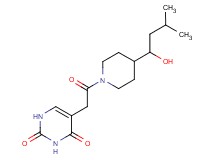 5-{2-[4-(1-hydroxy-3-methylbutyl)-1-piperidinyl]-2-oxoethyl}-2,4(1H,3H)-pyrimidinedione