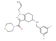 1-allyl-N-(3,5-difluorobenzyl)-3-(4-thiomorpholinylcarbonyl)-4,5,6,7-tetrahydro-1H-indazol-5-amine