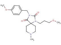 3-(4-methoxybenzyl)-1-(3-methoxypropyl)-8-methyl-1,3,8-triazaspiro[4.5]decane-2,4-dione