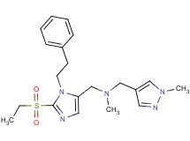 1-[2-(ethylsulfonyl)-1-(2-phenylethyl)-1H-imidazol-5-yl]-N-methyl-N-[(1-methyl-1H-pyrazol-4-yl)methyl]methanamine
