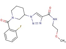 1-[1-(2-fluorobenzoyl)-3-piperidinyl]-N-(2-methoxyethyl)-1H-1,2,3-triazole-4-carboxamide