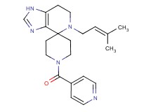 1'-isonicotinoyl-5-(3-methylbut-2-en-1-yl)-1,5,6,7-tetrahydrospiro[imidazo[4,5-c]pyridine-4,4'-piperidine]