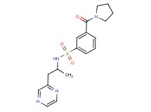 N-(1-methyl-2-pyrazin-2-ylethyl)-3-(pyrrolidin-1-ylcarbonyl)benzenesulfonamide
