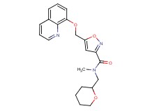 N-methyl-5-[(8-quinolinyloxy)methyl]-N-(tetrahydro-2H-pyran-2-ylmethyl)-3-isoxazolecarboxamide