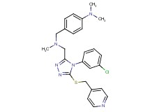 ({4-(3-chlorophenyl)-5-[(4-pyridinylmethyl)thio]-4H-1,2,4-triazol-3-yl}methyl)[4-(dimethylamino)benzyl]methylamine