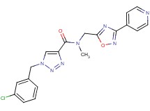 1-(3-chlorobenzyl)-N-methyl-N-{[3-(4-pyridinyl)-1,2,4-oxadiazol-5-yl]methyl}-1H-1,2,3-triazole-4-carboxamide