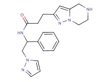 N-[1-phenyl-2-(1H-pyrazol-1-yl)ethyl]-3-(4,5,6,7-tetrahydropyrazolo[1,5-a]pyrazin-2-yl)propanamide