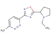 3-[5-(1-ethyl-2-pyrrolidinyl)-1,2,4-oxadiazol-3-yl]-6-methylpyridazine
