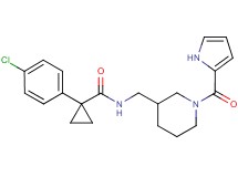 1-(4-chlorophenyl)-N-{[1-(1H-pyrrol-2-ylcarbonyl)piperidin-3-yl]methyl}cyclopropanecarboxamide