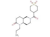 (4aS*,8aR*)-6-[(1,1-dioxidotetrahydro-2H-thiopyran-4-yl)carbonyl]-1-propyloctahydro-1,6-naphthyridin-2(1H)-one