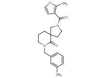 7-(3-methylbenzyl)-2-(2-methyl-3-furoyl)-2,7-diazaspiro[4.5]decan-6-one