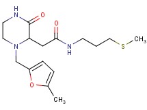 2-{1-[(5-methyl-2-furyl)methyl]-3-oxo-2-piperazinyl}-N-[3-(methylthio)propyl]acetamide