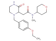 2-[1-(4-ethoxybenzyl)-3-oxo-2-piperazinyl]-N-methyl-N-(tetrahydro-2H-pyran-4-yl)acetamide