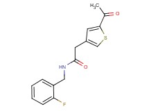 2-(5-acetyl-3-thienyl)-N-(2-fluorobenzyl)acetamide