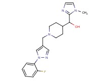 (1-{[1-(2-fluorophenyl)-1H-pyrazol-4-yl]methyl}piperidin-4-yl)(1-methyl-1H-imidazol-2-yl)methanol