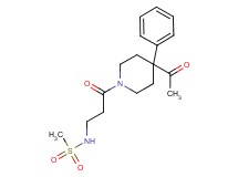 N-[3-(4-acetyl-4-phenyl-1-piperidinyl)-3-oxopropyl]methanesulfonamide