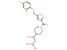 1-[1-({5-[(2,4-difluorophenoxy)methyl]-3-isoxazolyl}carbonyl)-4-piperidinyl]-3-methyl-1-butanol