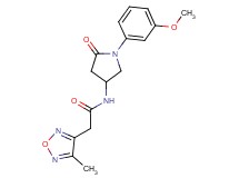 N-[1-(3-methoxyphenyl)-5-oxopyrrolidin-3-yl]-2-(4-methyl-1,2,5-oxadiazol-3-yl)acetamide