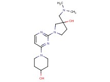1-(2-{3-[(dimethylamino)methyl]-3-hydroxy-1-pyrrolidinyl}-4-pyrimidinyl)-4-piperidinol