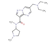6-[(diethylamino)methyl]-N-methyl-N-(1-methylpyrrolidin-3-yl)pyrazolo[1,5-a]pyrimidine-3-carboxamide