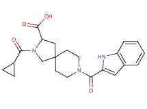 2-(cyclopropylcarbonyl)-8-(1H-indol-2-ylcarbonyl)-2,8-diazaspiro[4.5]decane-3-carboxylic acid