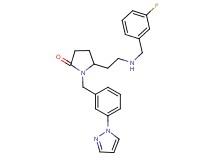 5-{2-[(3-fluorobenzyl)amino]ethyl}-1-[3-(1H-pyrazol-1-yl)benzyl]-2-pyrrolidinone