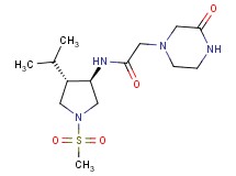 N-[(3R*,4S*)-4-isopropyl-1-(methylsulfonyl)-3-pyrrolidinyl]-2-(3-oxo-1-piperazinyl)acetamide