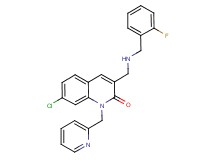7-chloro-3-{[(2-fluorobenzyl)amino]methyl}-1-(2-pyridinylmethyl)-2(1H)-quinolinone