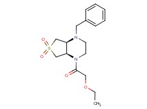 (4aR*,7aS*)-1-benzyl-4-(ethoxyacetyl)octahydrothieno[3,4-b]pyrazine 6,6-dioxide