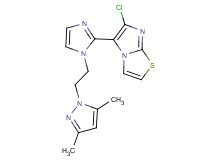 6-chloro-5-{1-[2-(3,5-dimethyl-1H-pyrazol-1-yl)ethyl]-1H-imidazol-2-yl}imidazo[2,1-b][1,3]thiazole