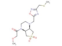(4aR*,7aS*)-1-(methoxyacetyl)-4-({3-[(methylthio)methyl]-1,2,4-oxadiazol-5-yl}methyl)octahydrothieno[3,4-b]pyrazine 6,6-dioxide