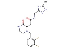 2-[1-(2,3-difluorobenzyl)-3-oxo-2-piperazinyl]-N-[(5-methyl-1H-1,2,4-triazol-3-yl)methyl]acetamide