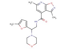 3,6-dimethyl-N-[2-(5-methyl-2-furyl)-2-morpholin-4-ylethyl]isoxazolo[5,4-b]pyridine-4-carboxamide