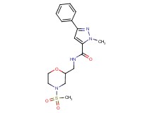 1-methyl-N-{[4-(methylsulfonyl)morpholin-2-yl]methyl}-3-phenyl-1H-pyrazole-5-carboxamide