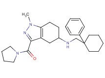 1-methyl-N-[(1-phenylcyclohexyl)methyl]-3-(1-pyrrolidinylcarbonyl)-4,5,6,7-tetrahydro-1H-indazol-5-amine